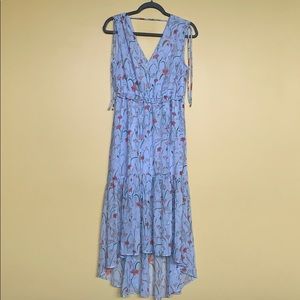 Petite Floral Ruched Maxi Dress